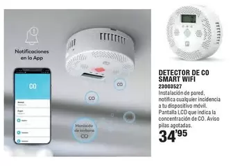 Oferta de Detector De Co Smart Wifi por 34,95€ en Ferrcash