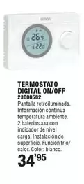 Oferta de Termostato Digital On/Off por 34,95€ en Ferrcash