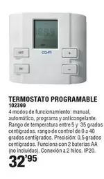 Oferta de Termostato Programable por 32,95€ en Ferrcash