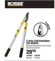 Oferta de Ironside - Tijera Cortarramas Dos Manos por 29,95€ en Ferrcash