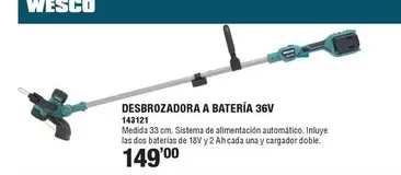 Oferta de Desbrozadora A Batería  por 149€ en Ferrcash