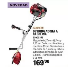 Oferta de Campeón - Desbrozadora A Gasolina por 169€ en Ferrcash