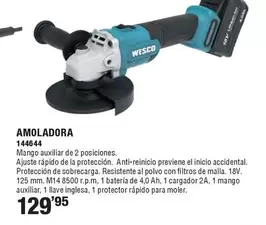 Oferta de Wesco - Amoladora por 129,95€ en Ferrcash