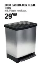 Oferta de Cubo Basura Con Pedal por 29,95€ en Ferrcash