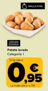 Oferta de Patata Lavada por 0,95€ en Supeco