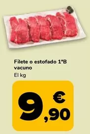 Oferta de Filete O Estofado Vacuno por 9,9€ en Supeco