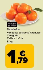 Oferta de Mandarina por 1,79€ en Supeco