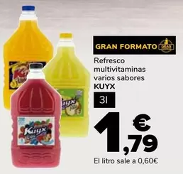 Oferta de Kuyx - Refresco Multivitaminas por 1,79€ en Supeco