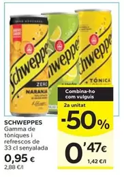 Oferta de Schweppes - Gamma De Toniques I Refrescos De 33 Cl Senyalada por 0,95€ en Caprabo