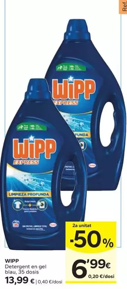 Oferta de Wipp - Detergent En Gel Blau por 13,99€ en Caprabo