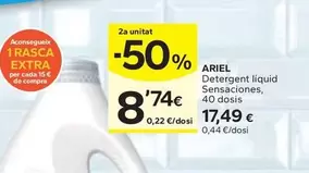 Oferta de Ariel - Detergent Líquid Sensaciones por 17,49€ en Caprabo