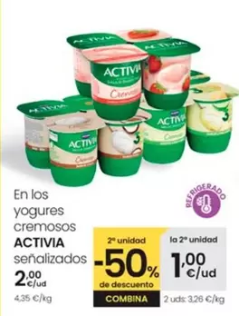 Oferta de Activia - En Los Yogures Cremosos  por 2€ en Eroski