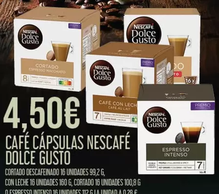 Oferta de Nescafé - Café Cápsulas Dolce Gusto por 4,5€ en Claudio