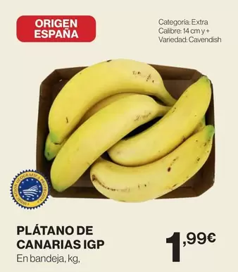 Oferta de Origen - Plátano De Canarias Igp por 1,99€ en El Corte Inglés