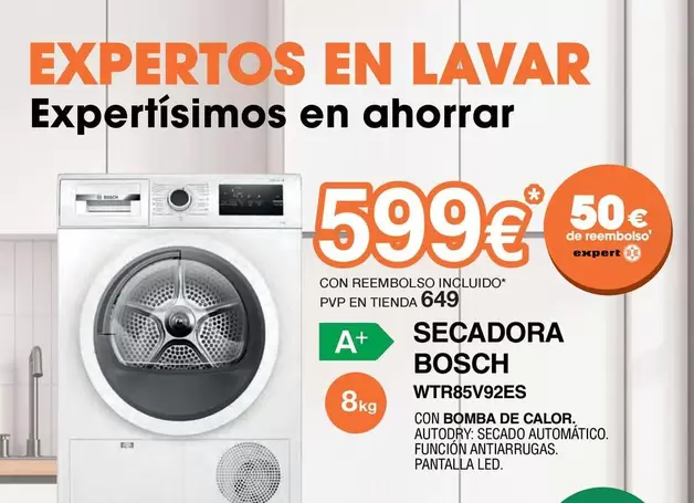 Oferta de Bosch - Secadora por 599€ en Expert