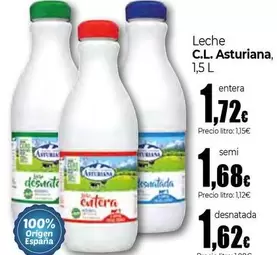 Oferta de Central Lechera Asturiana - Leche por 1,62€ en Unide Supermercados