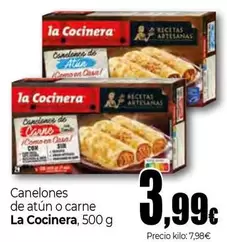 Oferta de La Cocinera - Canelones De Atún O Carne por 3,99€ en Unide Supermercados