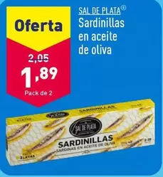 Oferta de Sal De Plata - Sardinillas En Aceite De Oliva por 1,89€ en ALDI