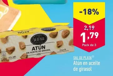 Oferta de Sal De Plata - Atun En Aceite De Girasol por 1,79€ en ALDI