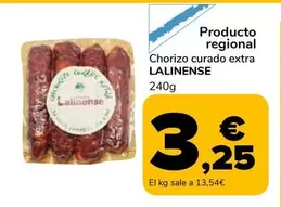 Oferta de Lalinense - Chorizo Curado Extra por 3,25€ en Supeco