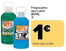 Oferta de Sutil - Fregasuelos Spa O Pino por 1€ en Supeco