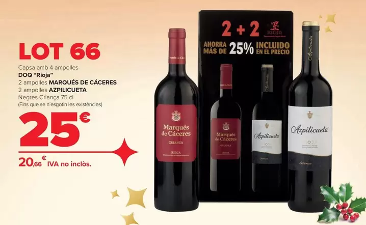 Oferta de Lot 66 por 25€ en Carrefour Market