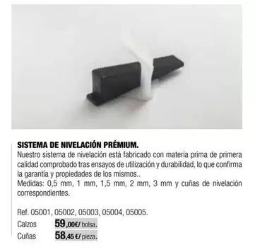 Oferta de Premium - Sistema De Nivelacion por 58,45€ en Grup Gamma