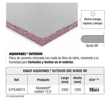 Oferta de Knauf - Aquapanel Outdoor por 19,97€ en Grup Gamma