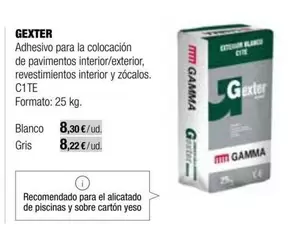 Oferta de Blanco - Adhesivo Para La Colocación De Pavimentos Interior/exterior, Revestimientos Interior Y Zocalos por 8,3€ en Grup Gamma