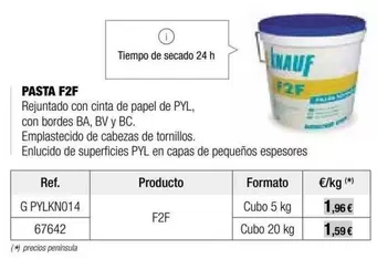 Oferta de BC - Pasta F2f por 1,96€ en Grup Gamma