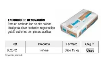 Oferta de Ideal - Enlucido De Renovacion por 0,65€ en Grup Gamma