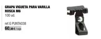 Oferta de Grapa Vigueta Para Varilla Rosca M6 por 60,38€ en Grup Gamma