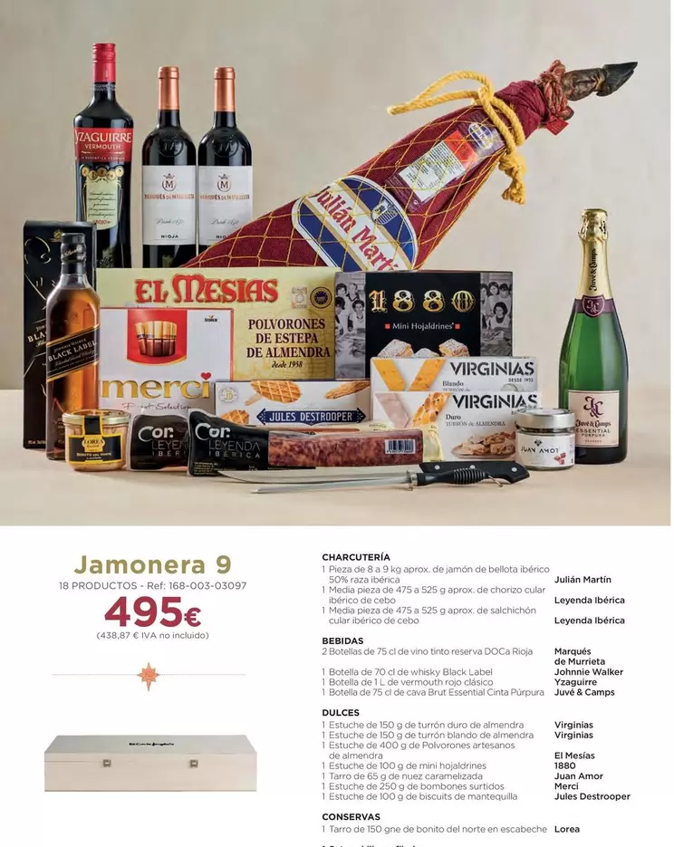 Oferta de Leyenda Ibérica - Jamonera 9 por 495€ en El Corte Inglés