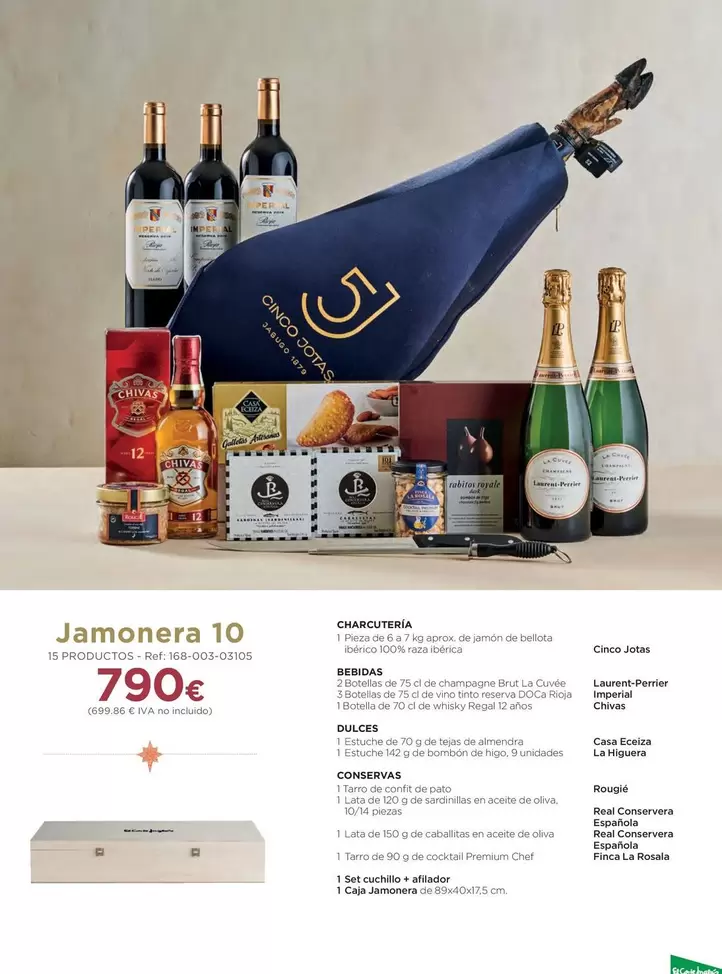 Oferta de Chivas - Jamonera 10 por 790€ en El Corte Inglés