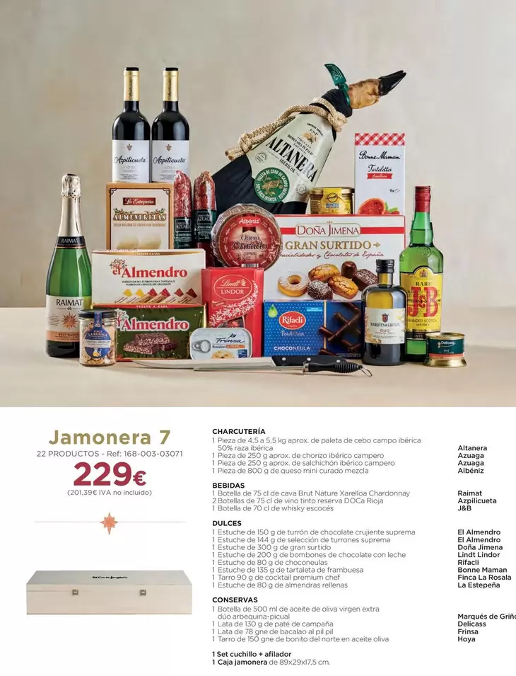 Oferta de Jamonera 7 por 229€ en El Corte Inglés