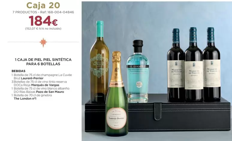 Oferta de Laurent Perrier - Caja 20 por 184€ en El Corte Inglés