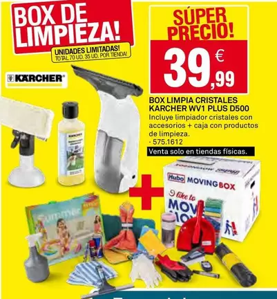 Oferta de Kärcher - Box Limpia Cristales WVI Plus D500 por 39,99€ en Bricoking