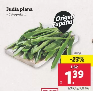 Oferta de Origen - Judía Plana por 1,39€ en Lidl