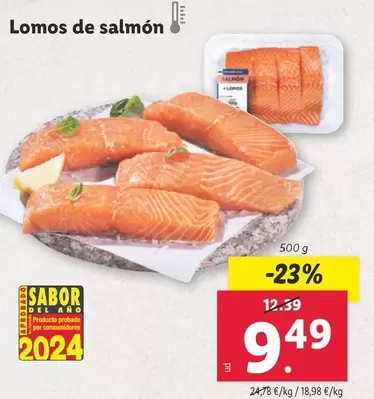 Oferta de Lomos De Salmon por 9,49€ en Lidl