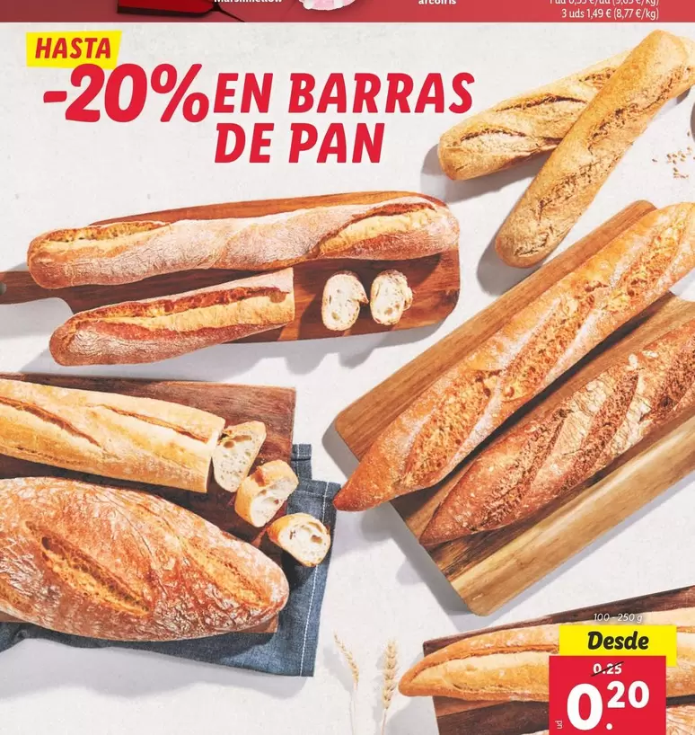 Oferta de Pan - Barras De por 0,2€ en Lidl