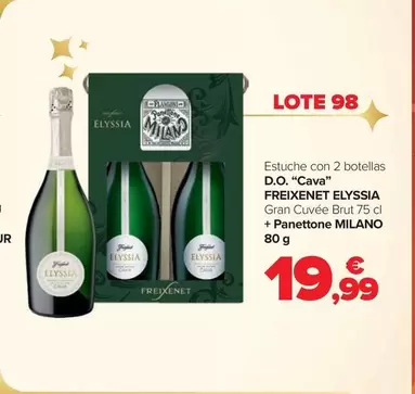 Oferta de Freixenet - Elyssia Lote 98 Estuche Con 2 Botellas D.O. "Cava" por 19,99€ en Carrefour