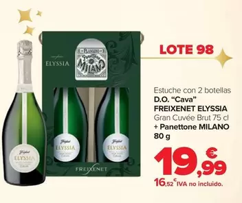 Oferta de Freixenet - Elyssia Lote 98 Estuche Con 2 Botellas D.O. "Cava" por 19,99€ en Carrefour