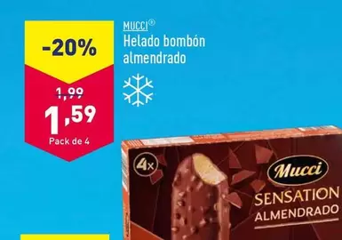 Oferta de Mucci - Helado Bombón Almendrado por 1,59€ en ALDI