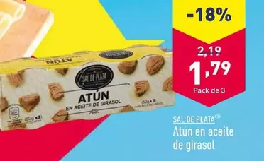 Oferta de Sal de Plata - Atun En Aceite De Girasol por 1,79€ en ALDI