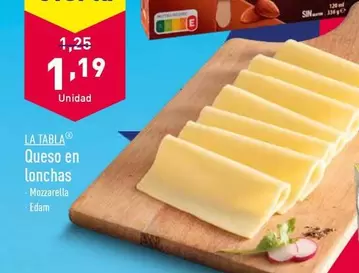 Oferta de Edam - Queso En Lonchas por 1,19€ en ALDI