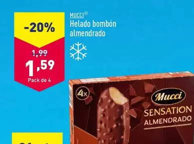 Oferta de Mucci - Helado Bombon Almendrado por 1,59€ en ALDI