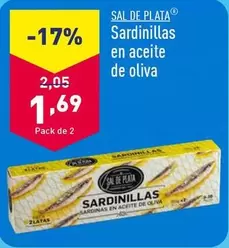 Oferta de Sal de Plata - Sardinillas En Aceite De Oliva por 1,69€ en ALDI