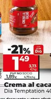 Oferta de Dia Temptation - Crema Al Cacao por 1,49€ en Dia