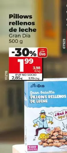 Oferta de Gran Dia - Pillows Rellenos De Leche por 1,99€ en Dia