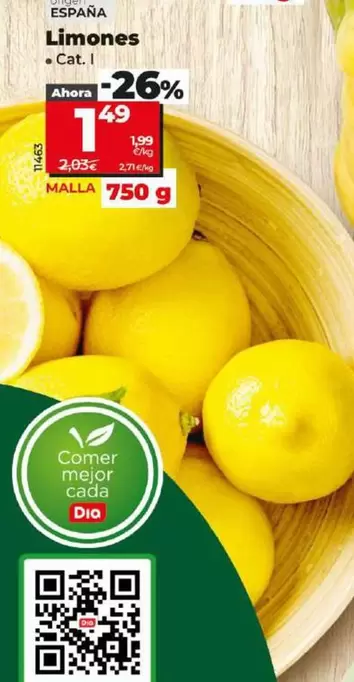 Oferta de Limones por 1,49€ en Dia